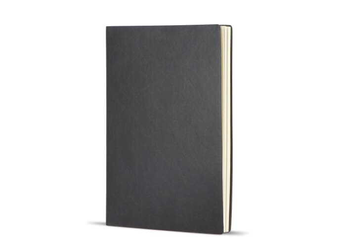 Bloc-notes publicitaire format A5 couverture souple Yuzu Noir / Noir